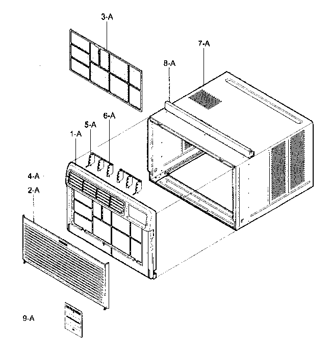 Cabinet/front grille assy