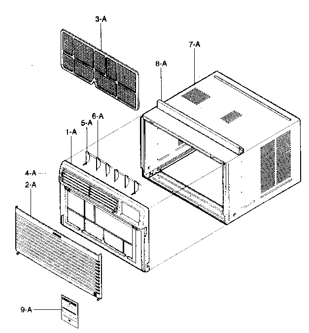 Cabinet/front grille assy