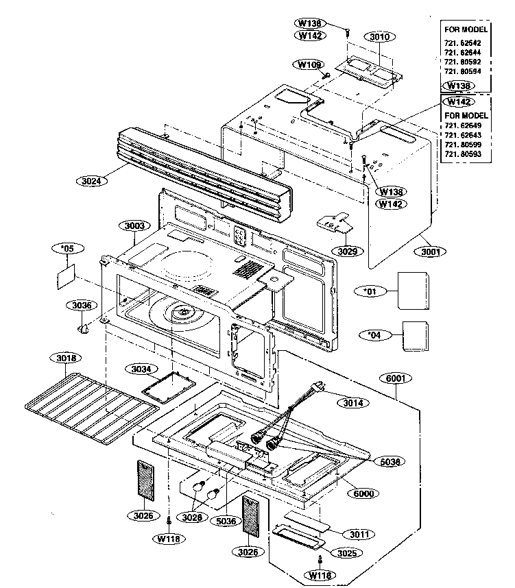 OVEN CAVITY PARTS