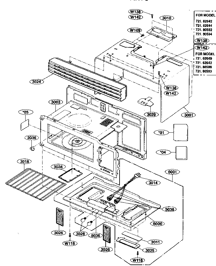 OVEN CAVITY PARTS