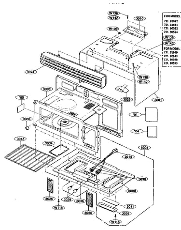 Oven cavity parts
