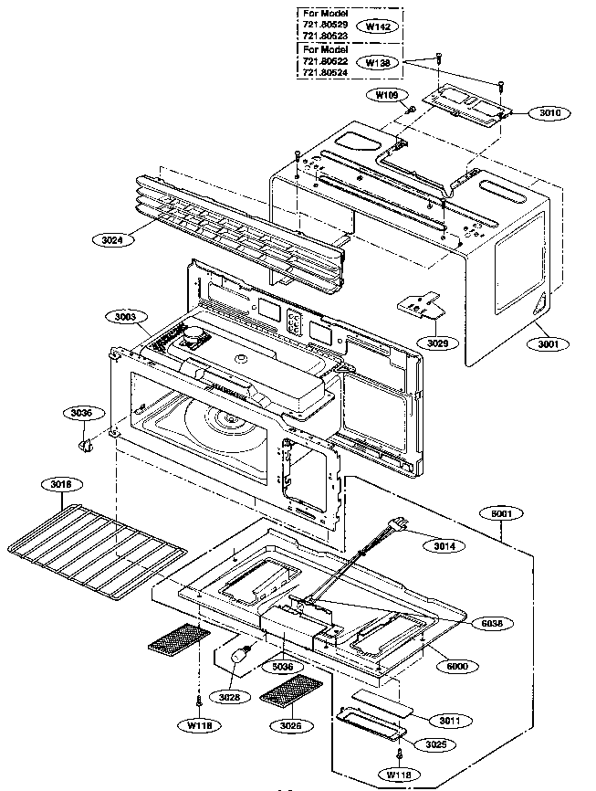 Oven cavity parts