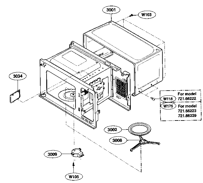 Oven cavity parts