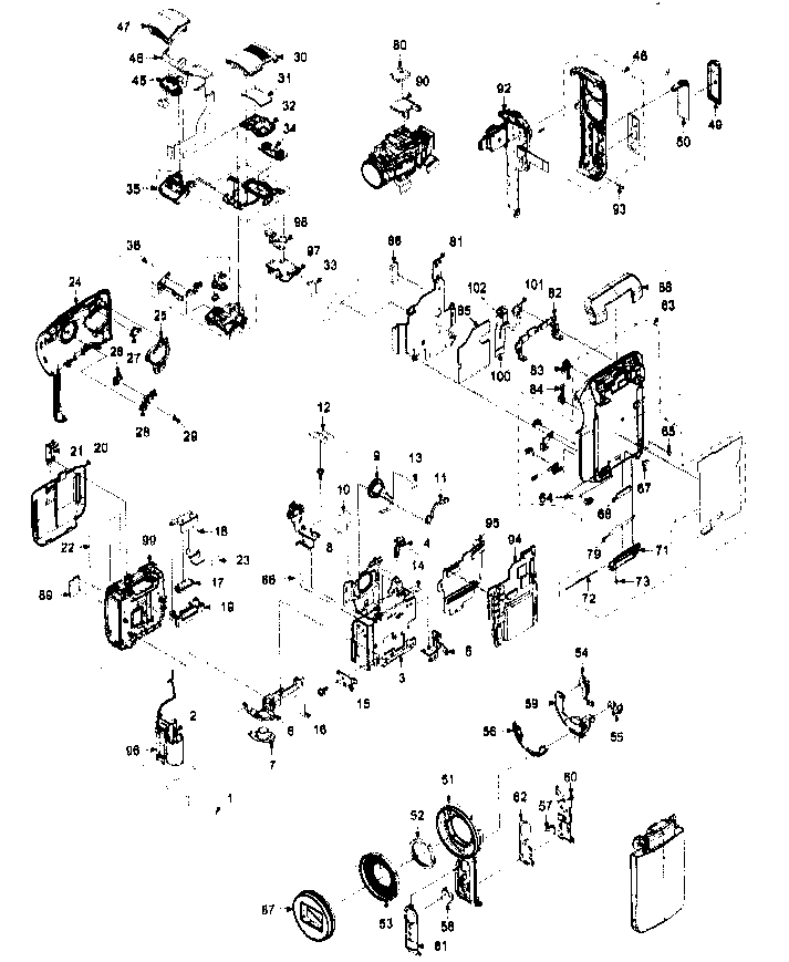Frame/casing parts