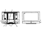 Mitsubishi LT-4260 cabinet parts diagram