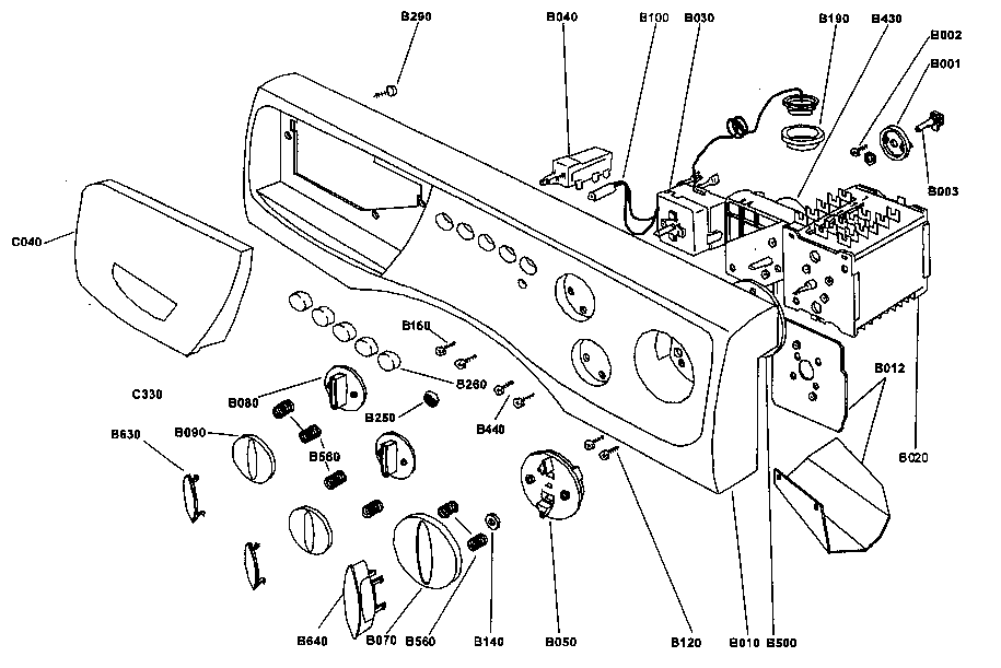 Front panel assy