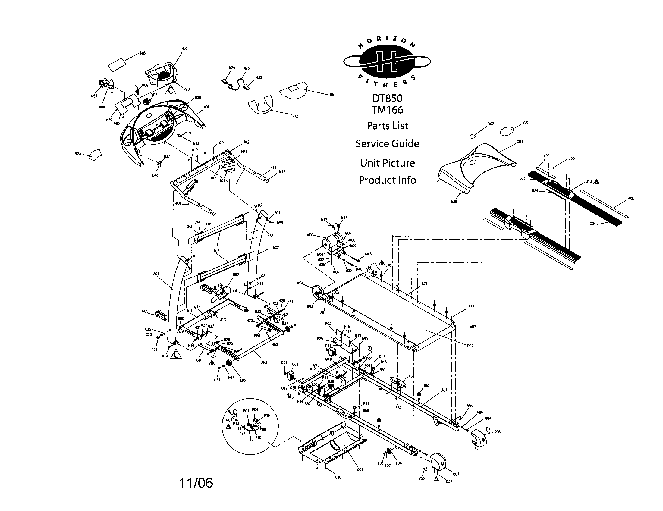 Treadmill assy