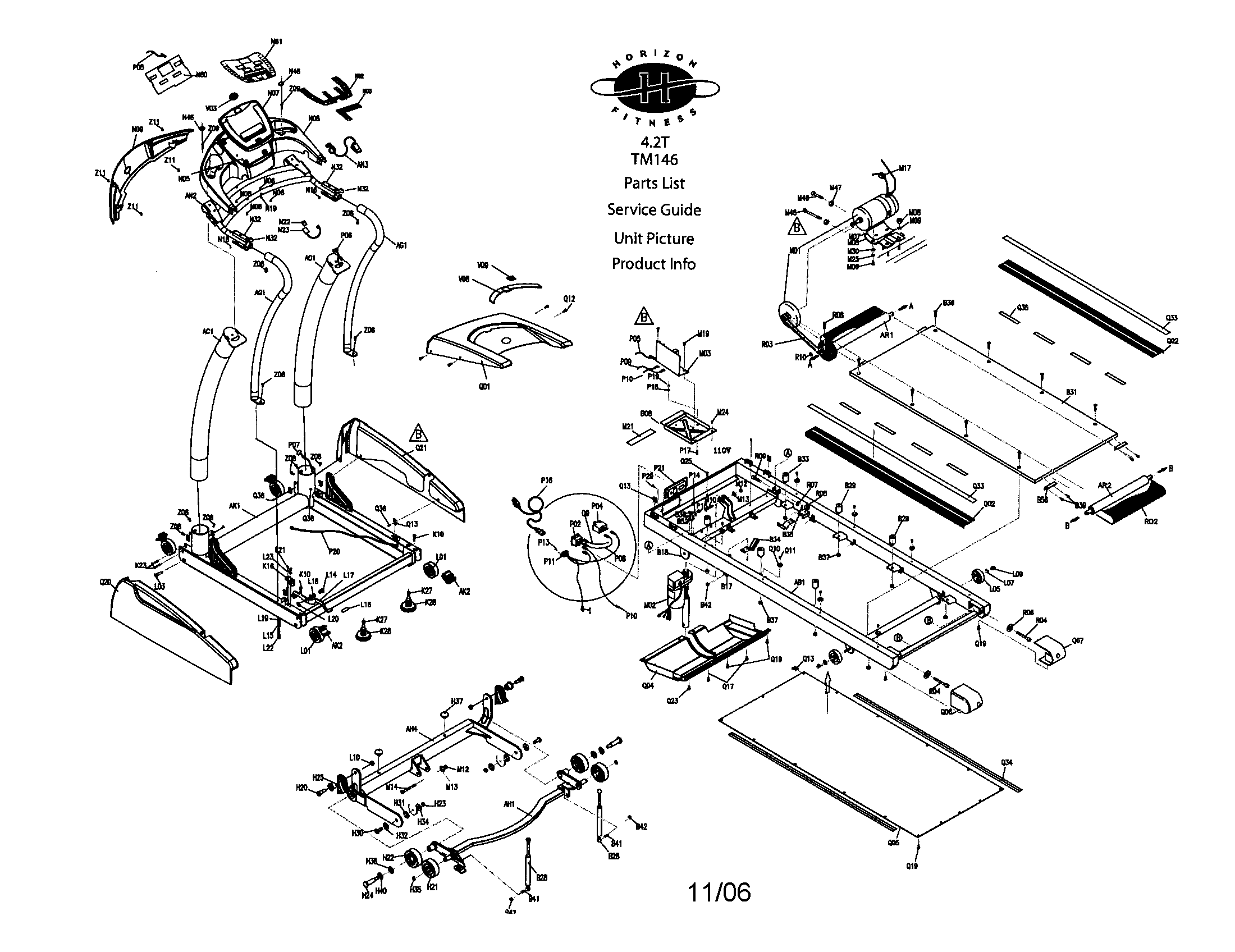 Treadmill assy
