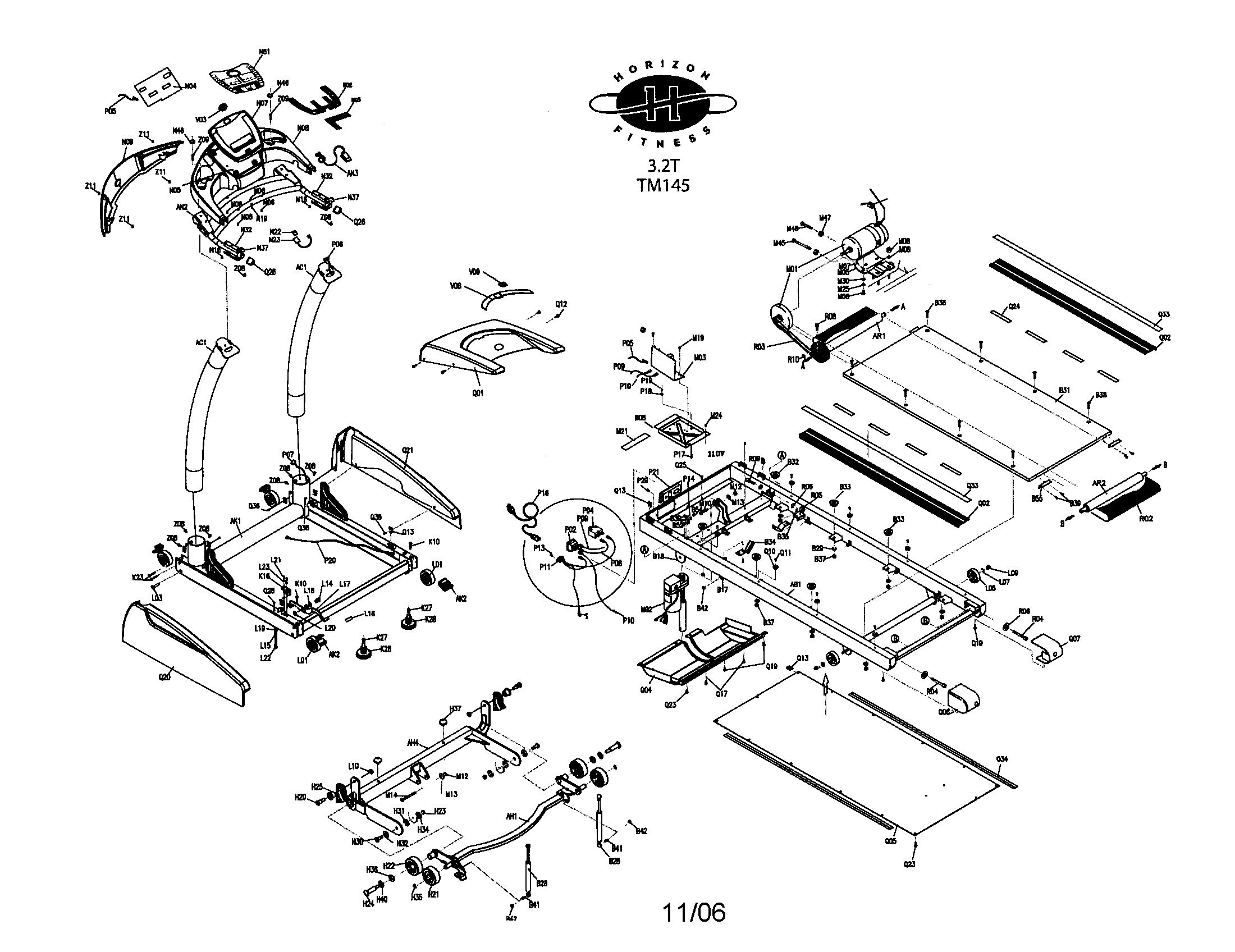 Treadmill assy