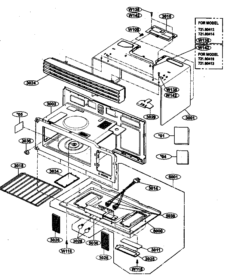 Oven cavity parts