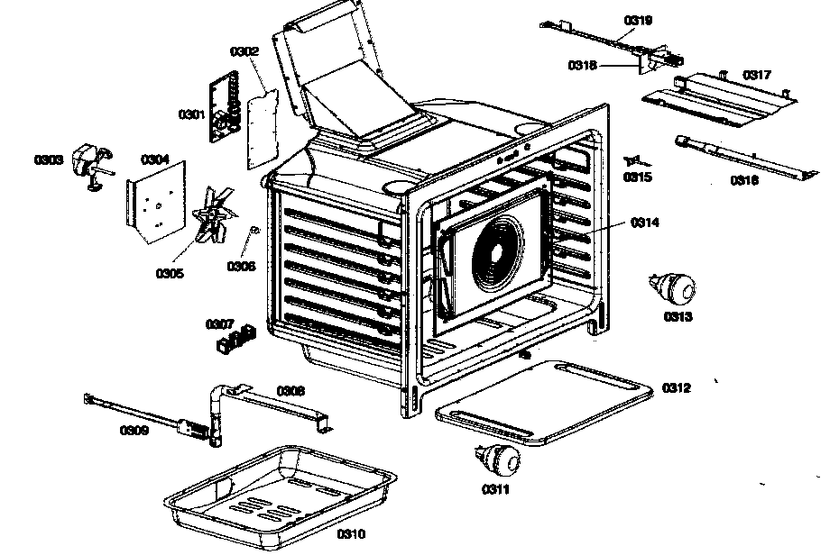 Oven cabinet parts