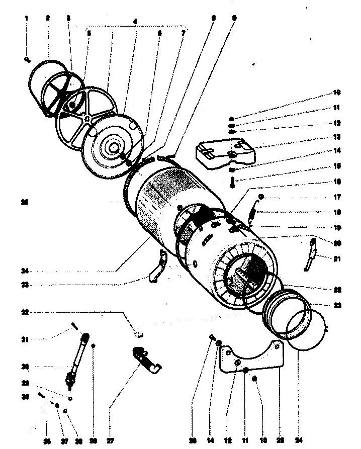 Oscilating assy