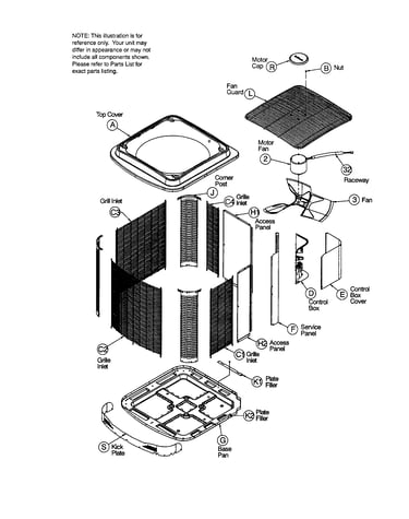 Cabinet parts/fan/motor