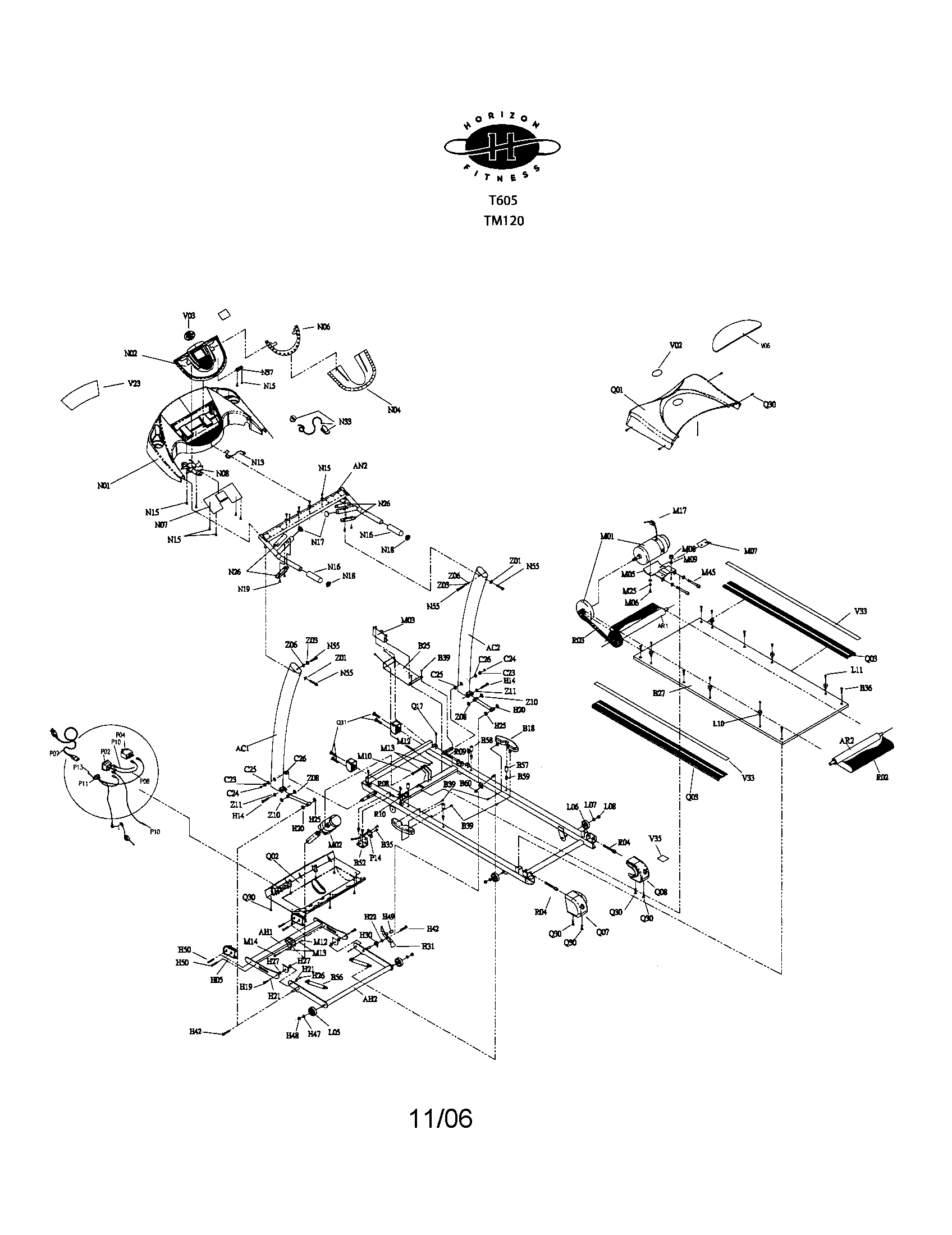 Treadmill assy