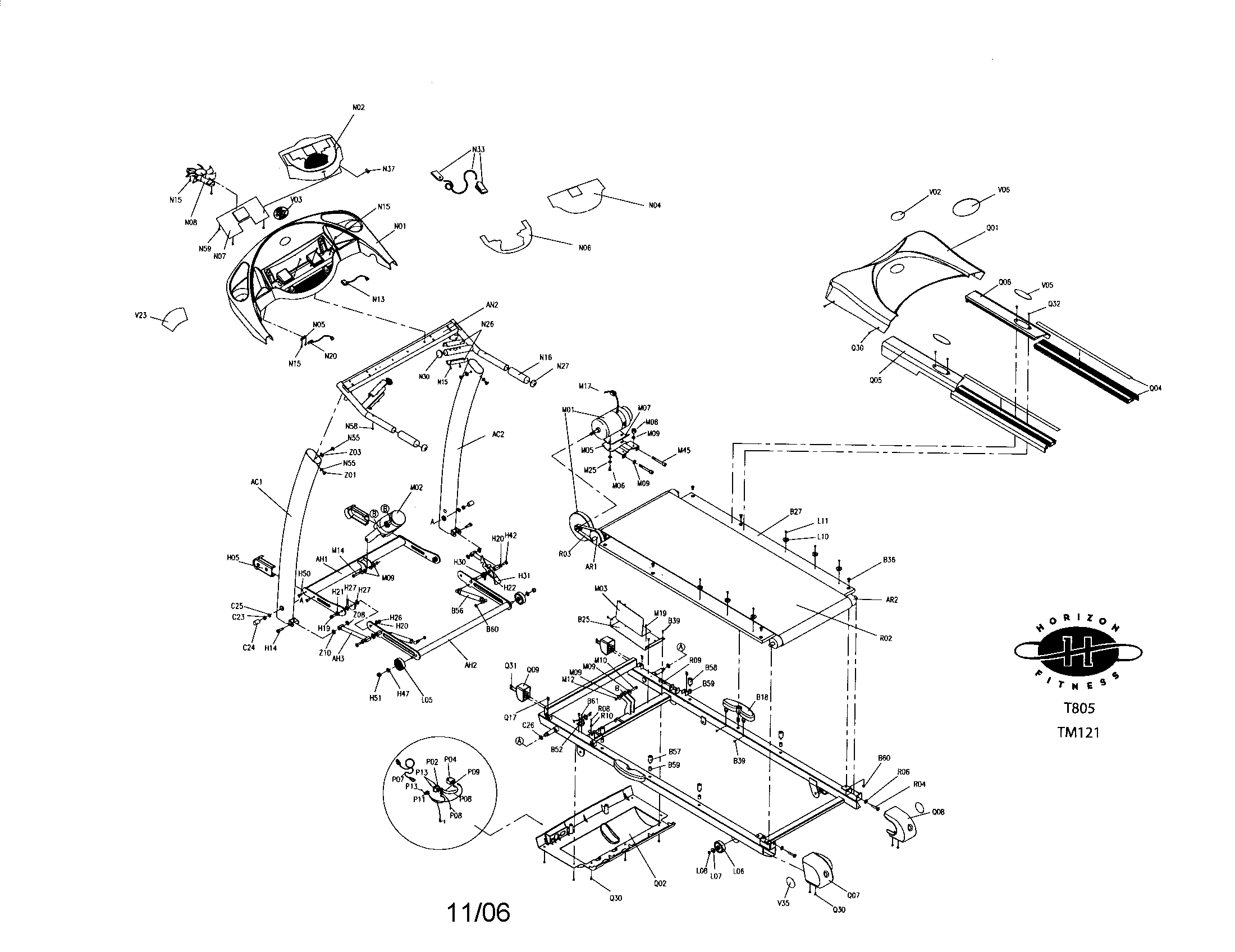 Treadmill assy