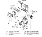 Sony DSC-W50 cabinet parts 3 diagram