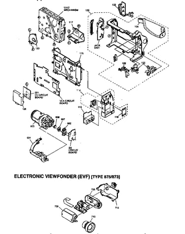 Cabinet parts 2/evf assy