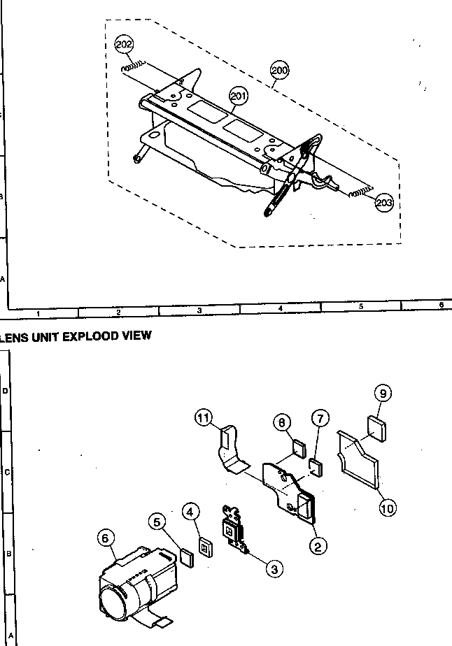 Cassette control/lens assy