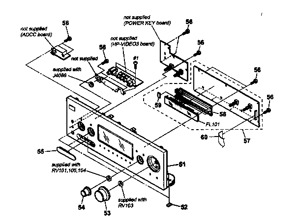 Front panel assy