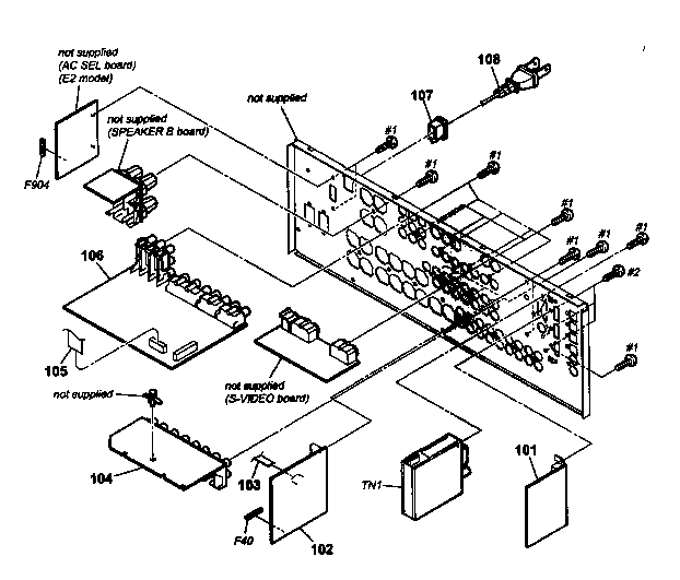 Back panel assy