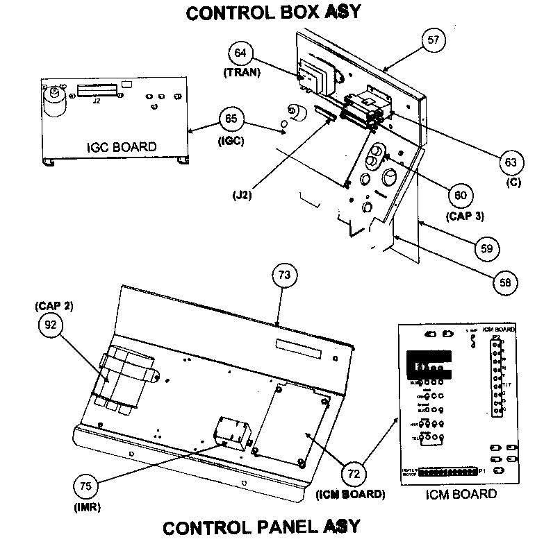 Control box assy