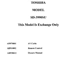 Toshiba SD-3990SU exchange only diagram