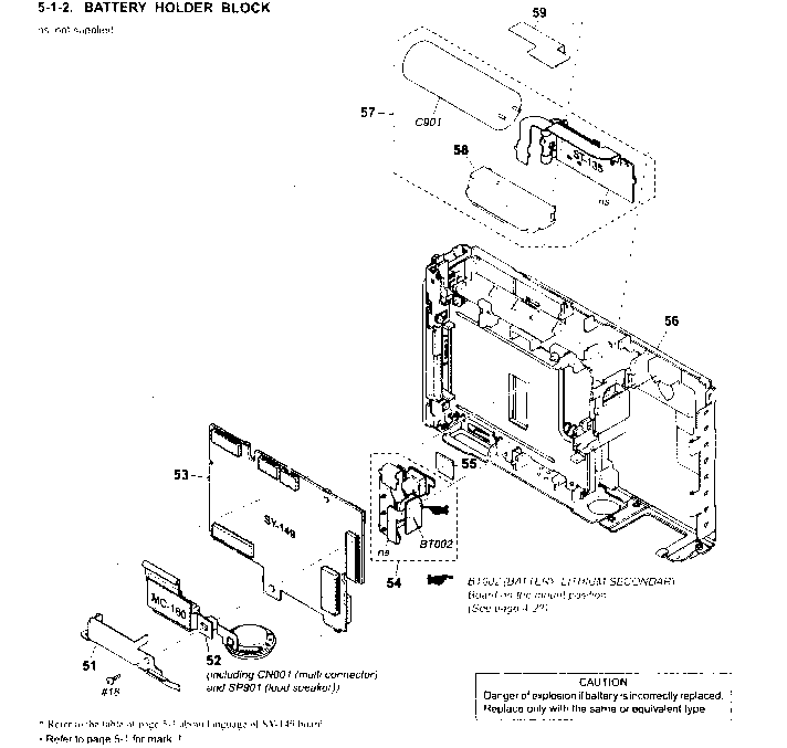 Battery holder block