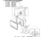 Sony KDL-46S2000 rear cabinet/stand assy diagram