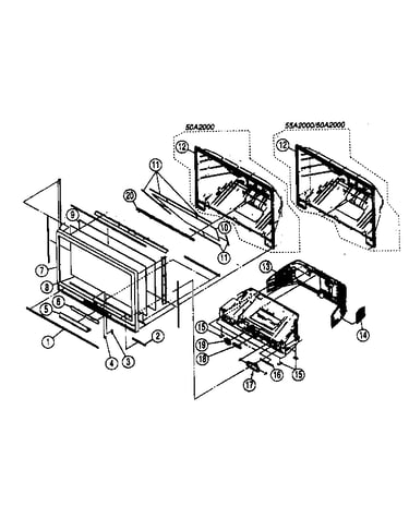 Screen.cabinet assy