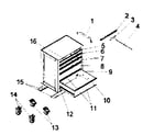 Craftsman 706618162 cabinet parts diagram