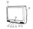 Sharp 32UF6 cabinet parts diagram