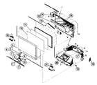 Sony KDF-46E2000 cabinet parts 1 diagram
