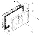 Sony KDL-40XBR2 cabinet parts 5 diagram
