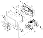 Sony KDF-42E2000 cabinet parts diagram