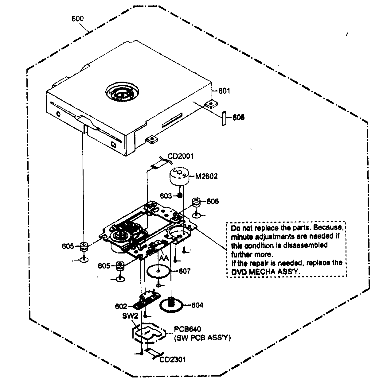 DVD DECK ASSY