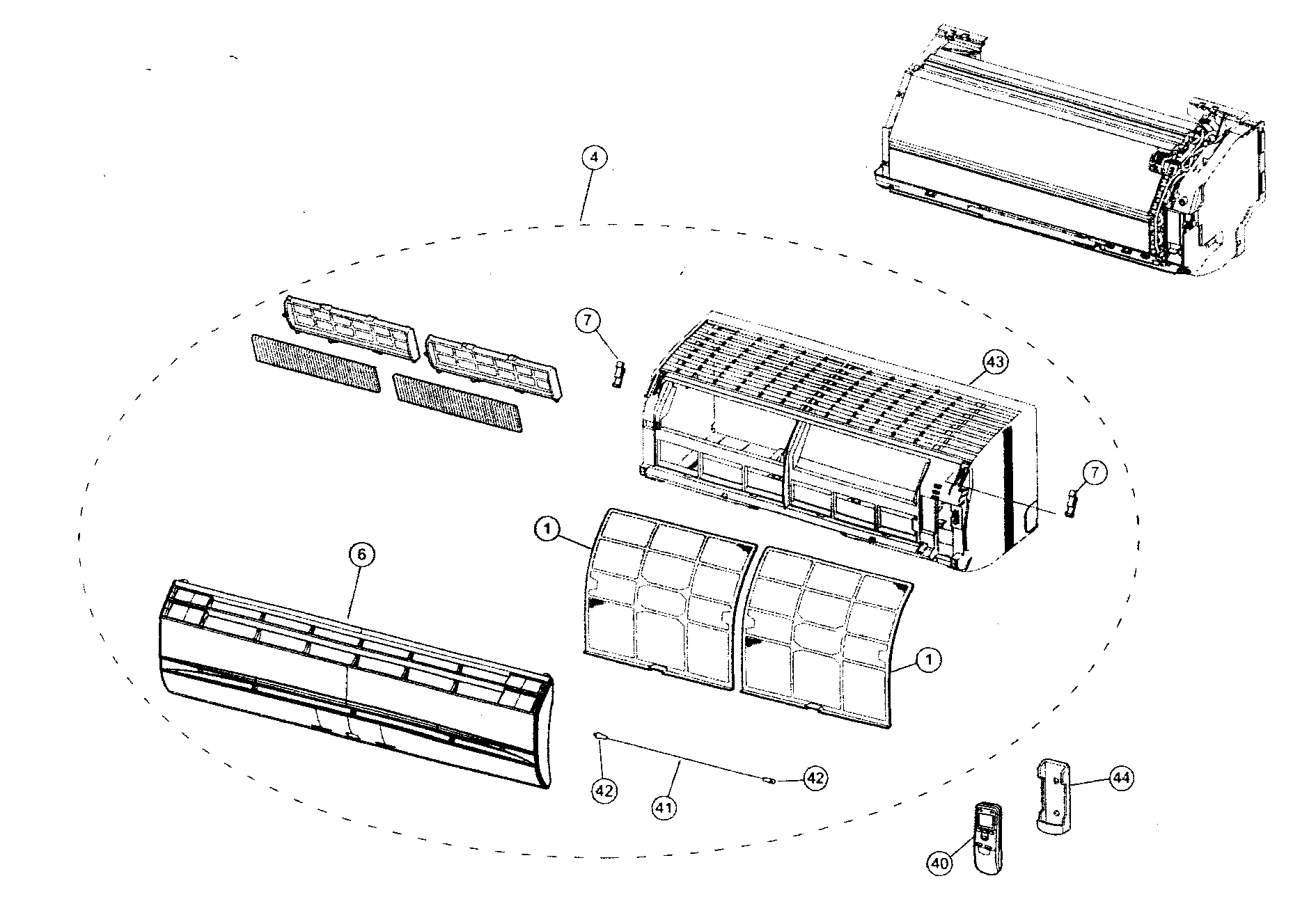 Grille assy