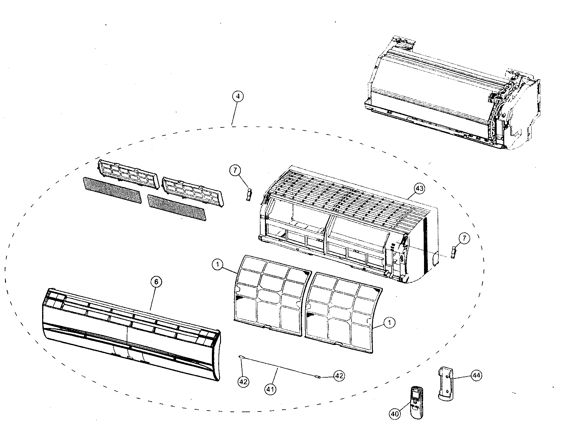 Grille assy