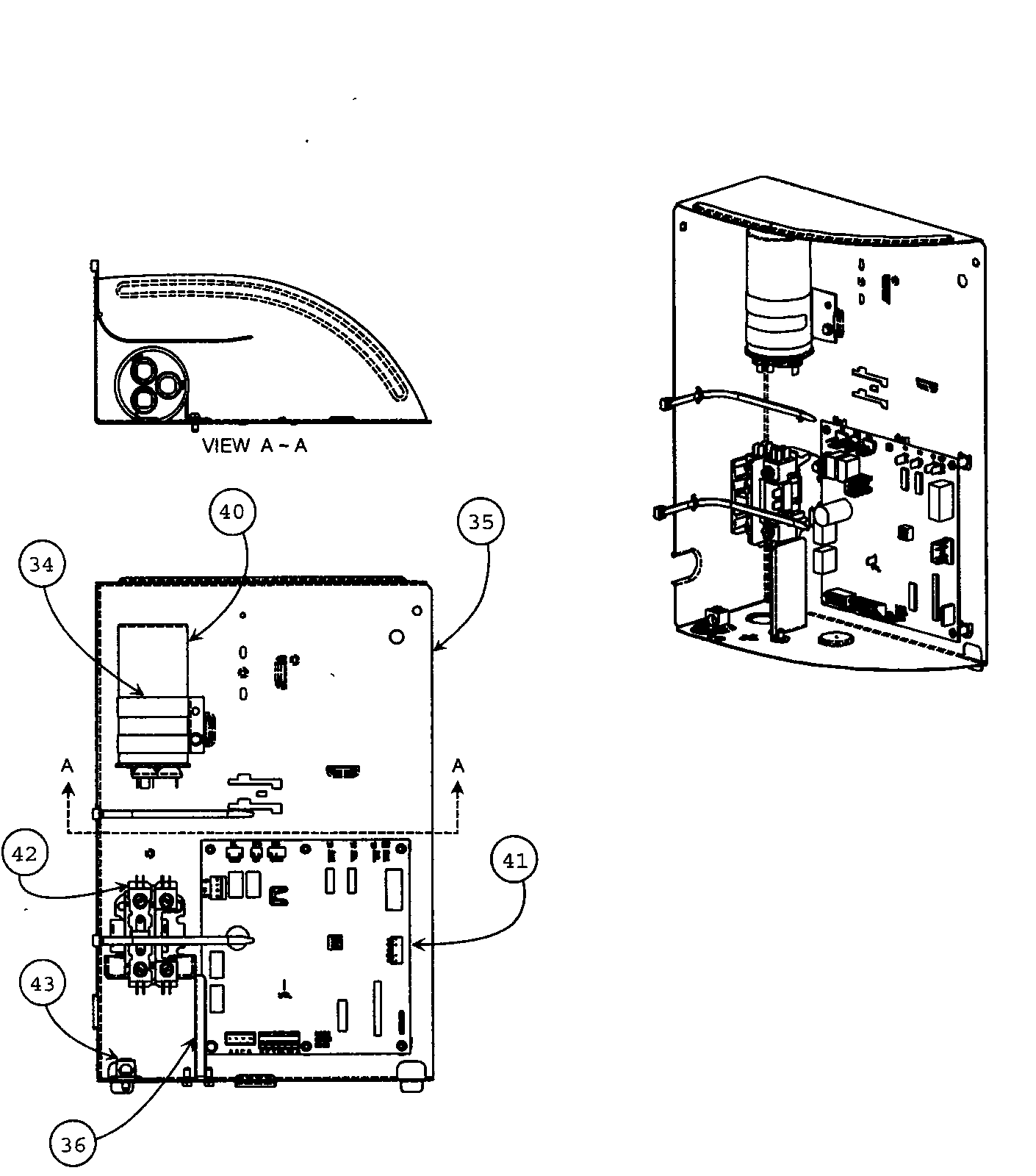 Inside cabinet