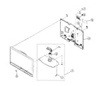 Sony KDL-40S2400 rear cabinet/stand assy diagram