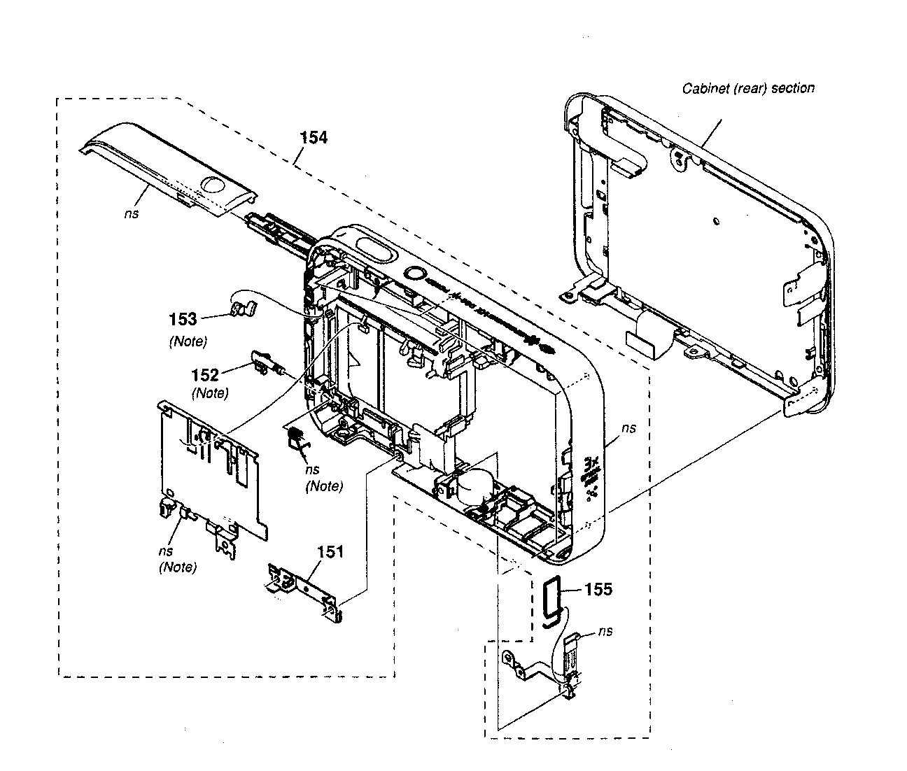 Center cabinet parts