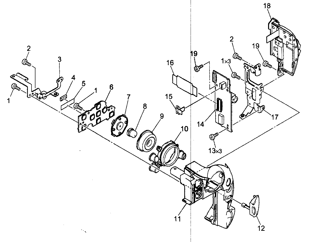 Rear cover unit