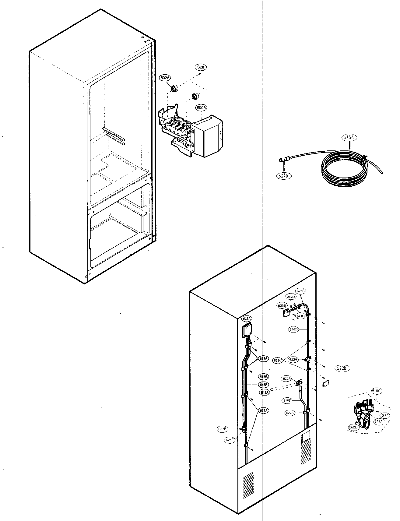Water/ice maker parts