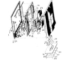 Westinghouse LVM-42W2 cabinet parts diagram