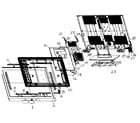 Westinghouse LVM-47W1 cabinet parts diagram