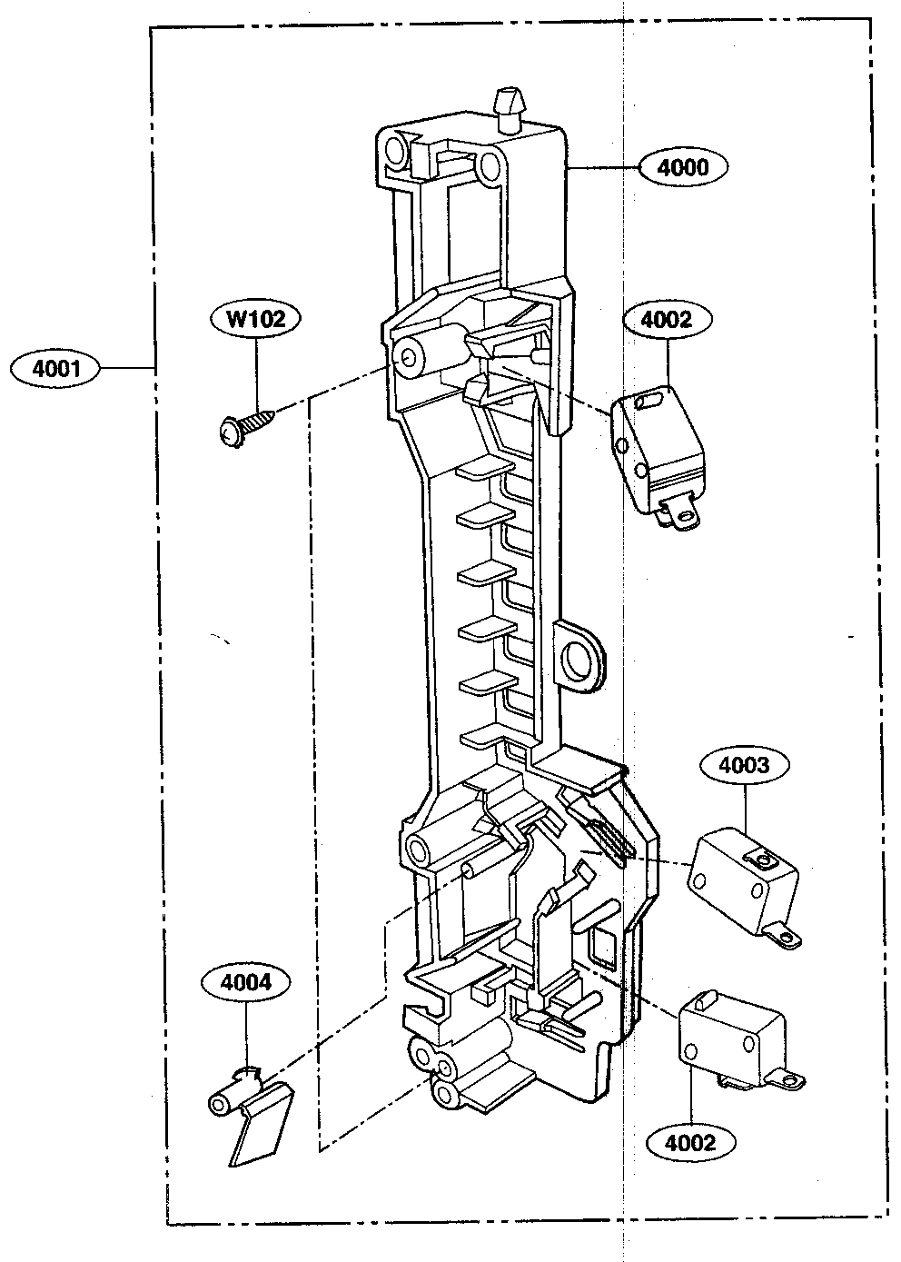 Latch board parts