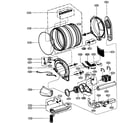 LG DLE9577SM drum/motor assy diagram