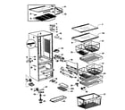 Fisher & Paykel E522BRXFD cabinet parts diagram