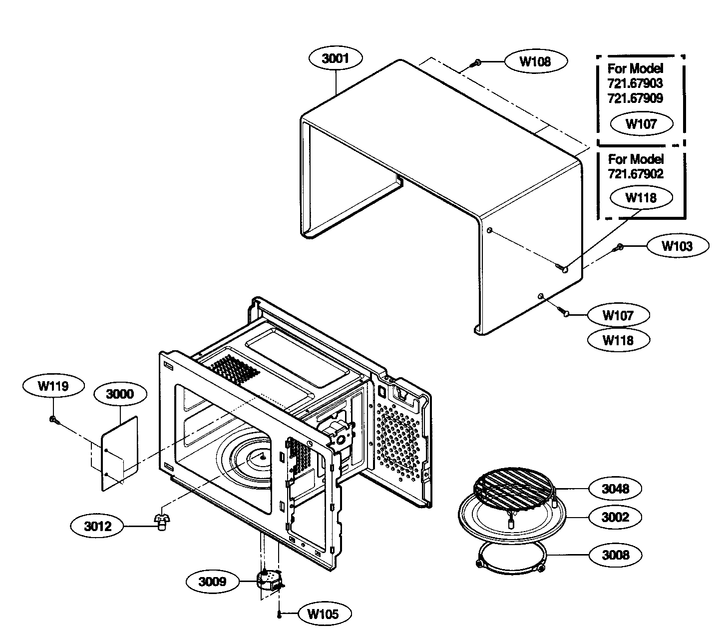 OVEN CAVITY PARTS