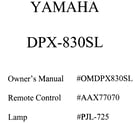 Yamaha DPX-830SL cabinet parts diagram