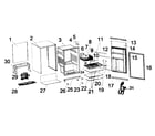 Kenmore 18394673 cabinet parts diagram